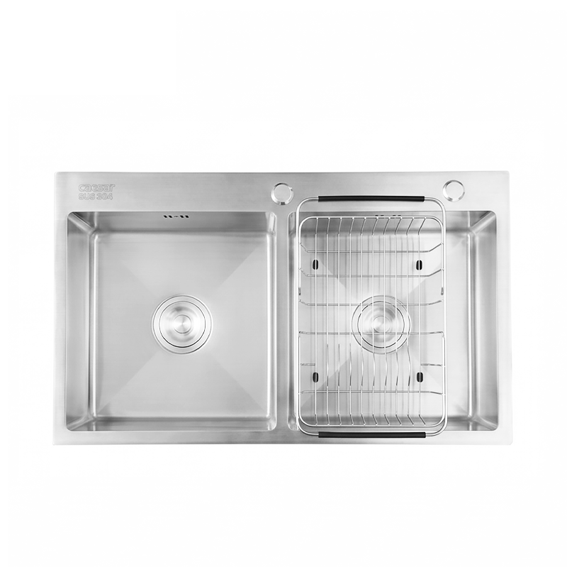 Chậu rửa chén inox - 2 Hộc CAESAR - KSH02H082SX