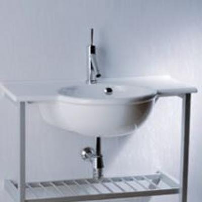 Lavabo chân trụ INOX - LF5306+AS006CTN
