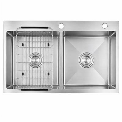 Chậu rửa chén inox - 2 Hộc CAESAR - KSH02H082SX