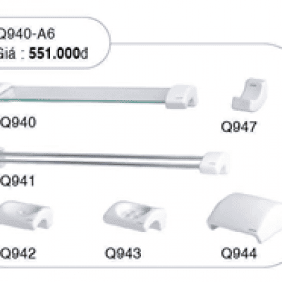 Bộ phụ kiện phòng tắm - 6 món - bằng sứ Caesar Q940-A6